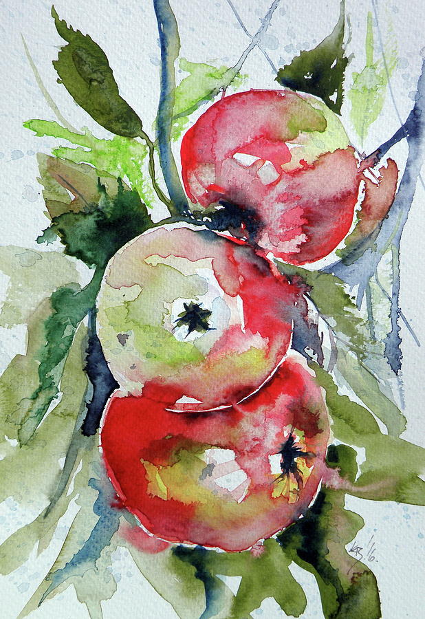 Apples Painting by Kovacs Anna Brigitta