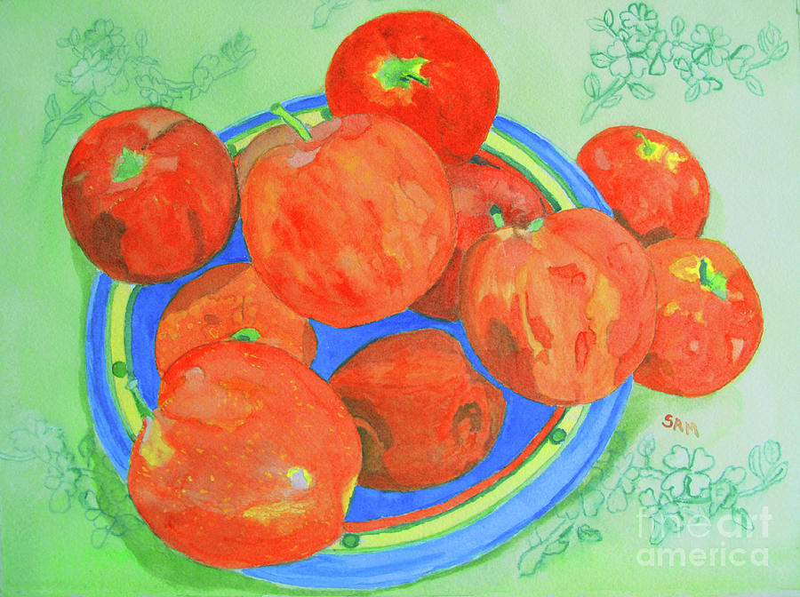 Apples Painting by Sandy McIntire