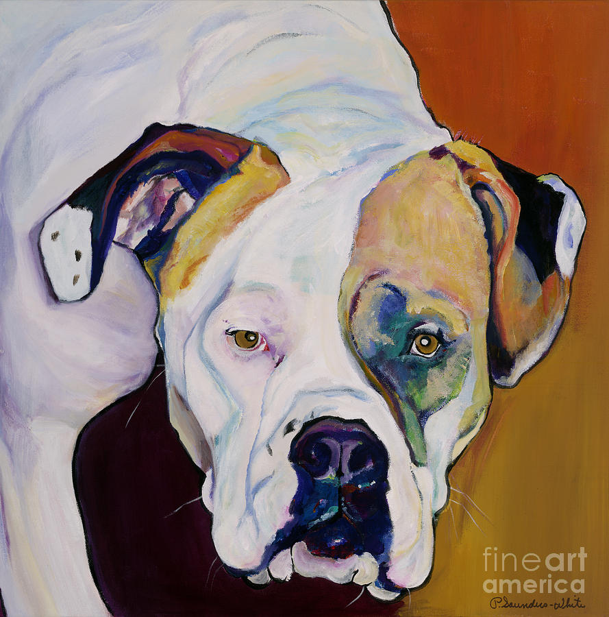 Pet Portraits Painting - Apprehension by Pat Saunders-White