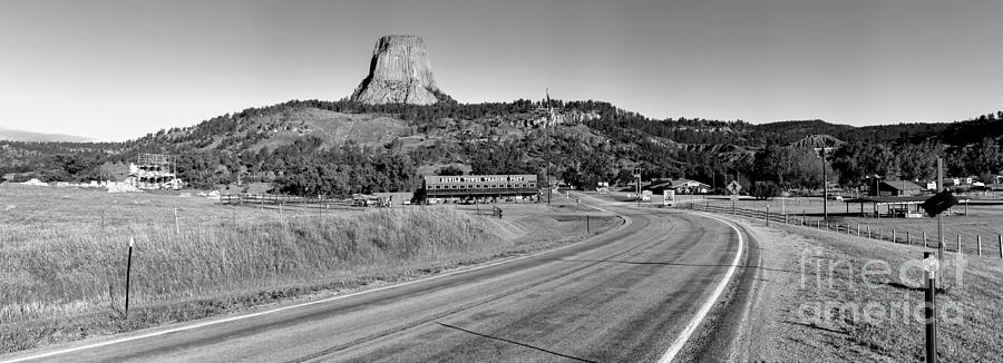 Approaching Devils Tower - Black And White Photograph by Adam Jewell