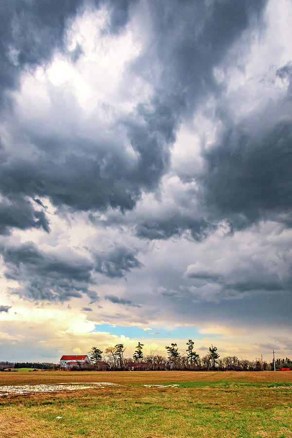 Nature Photograph - Approaching Spring Thunderstorm 3 by Steve Harrington