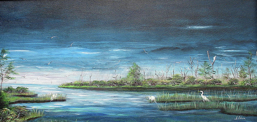 Approaching Storm Painting by Sherry K Odum