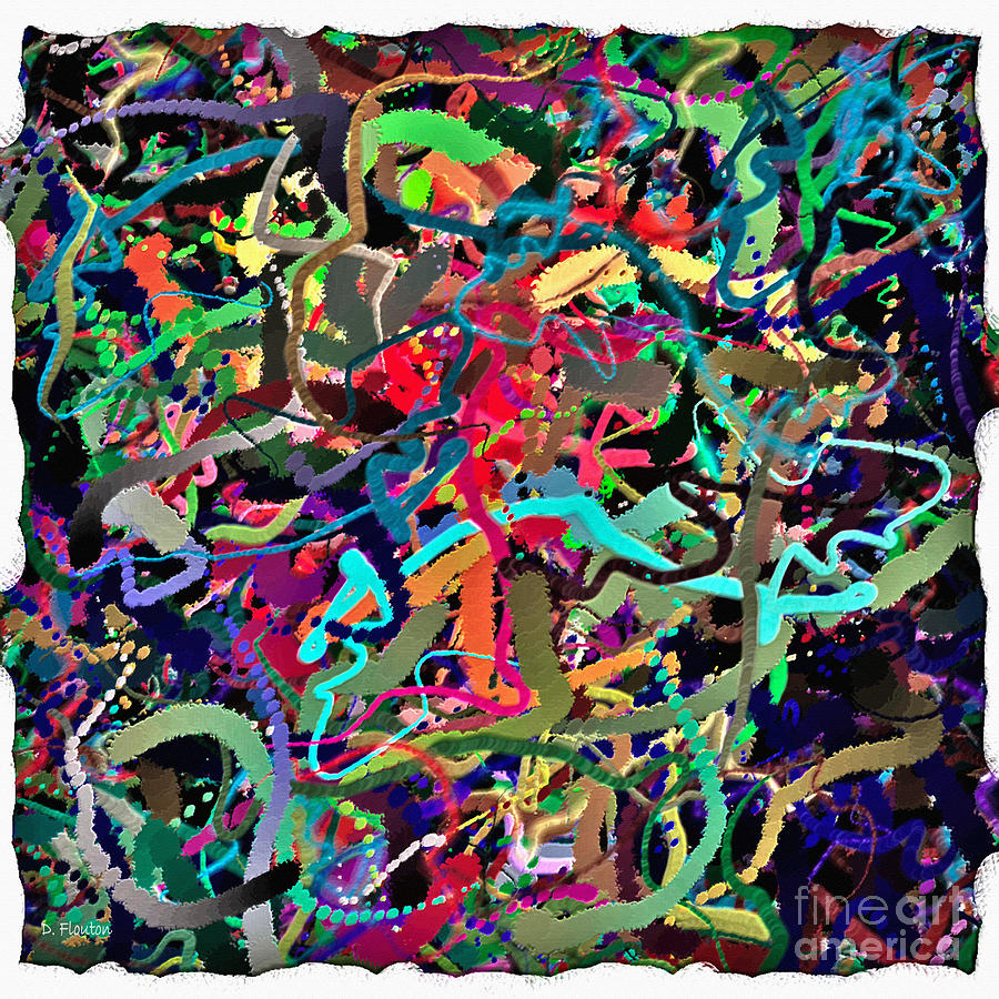 Apres Pollock Abstract Digital Art by Dee Flouton