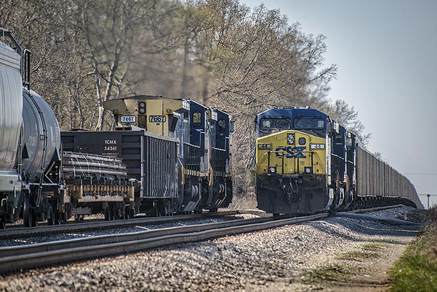 April 4. 2015 - CSX Q592 at Trenton Ky Photograph by Jim Pearson - Fine ...