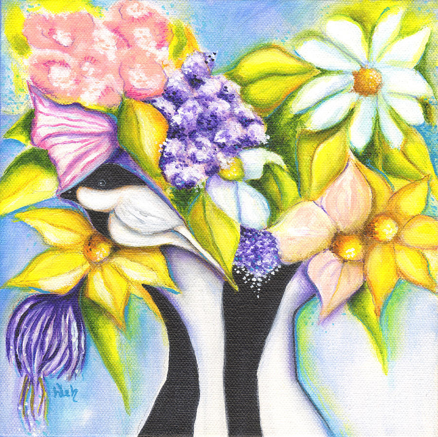 April Flowers Painting by Deb Harvey