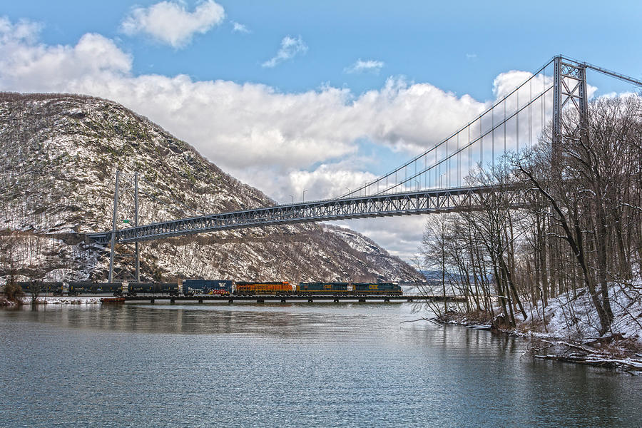 Bridge Photograph - April Snow Crossings by Angelo Marcialis