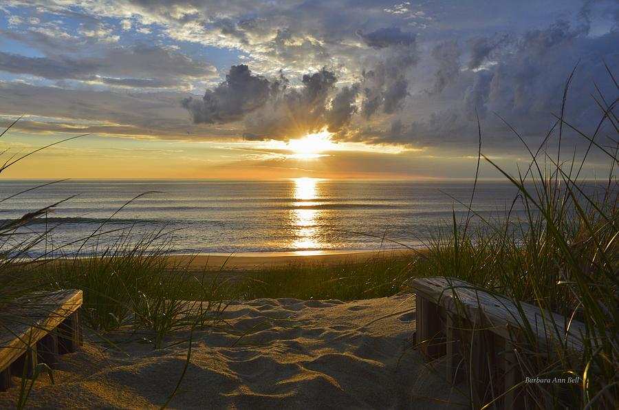 April Sunrise in Nags Head Photograph by Barbara Ann Bell