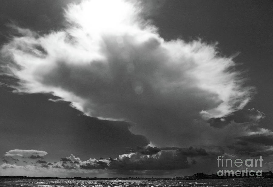 Aproaching Storm in BW Photograph by Mary Haber