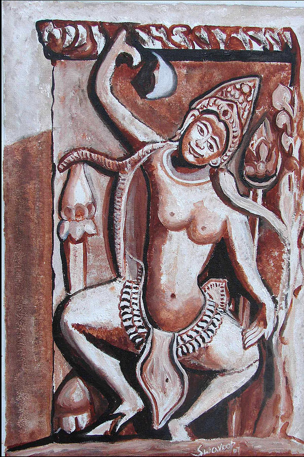 Apsara-3 Painting by Anand Swaroop Manchiraju