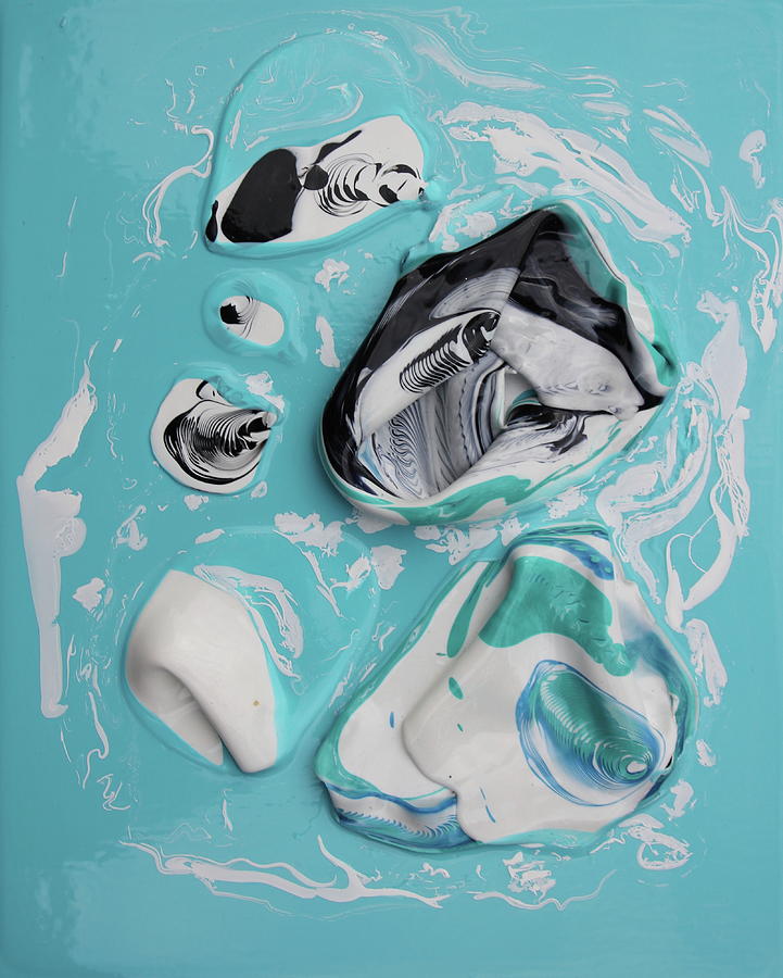 Aqua Bijou Painting by Madeleine Arnett