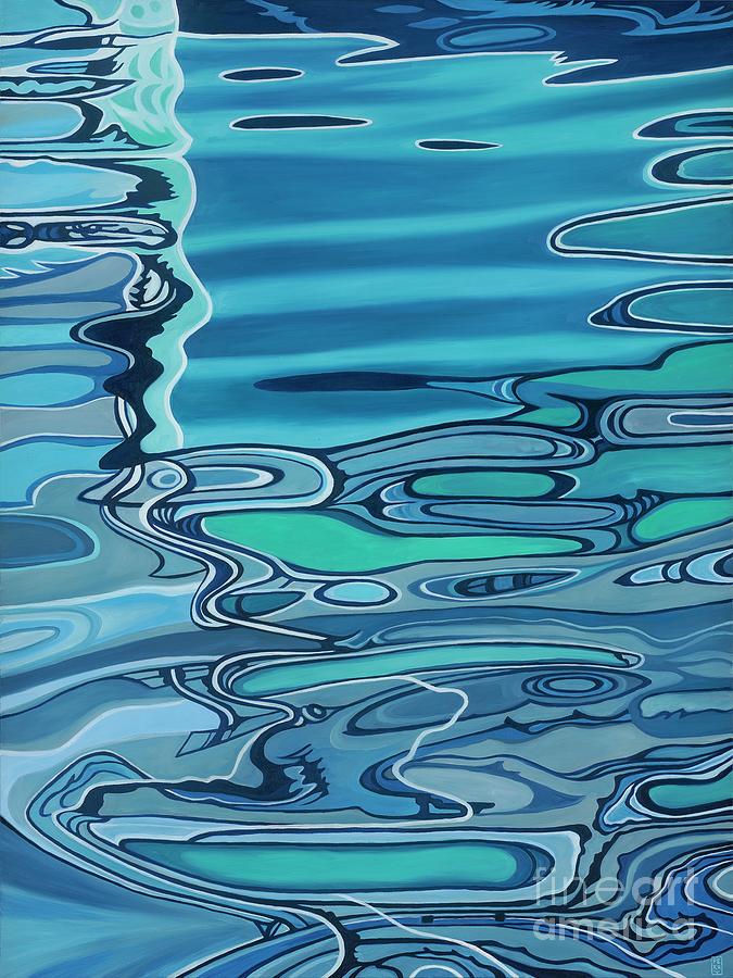 Aqua Blu Painting by Danielle Perry