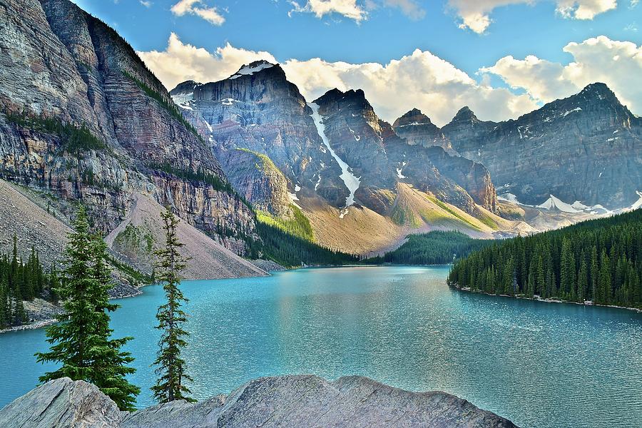 Aqua Blue Moraine Lake Photograph by Frozen in Time Fine Art Photography