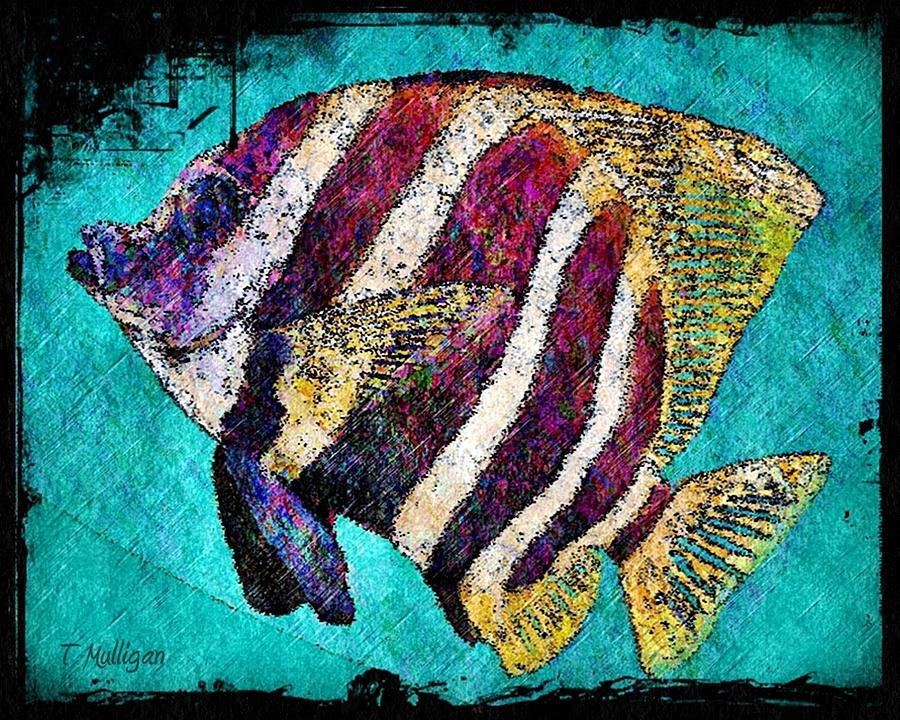 Aqua Fish Digital Art by Terry Mulligan