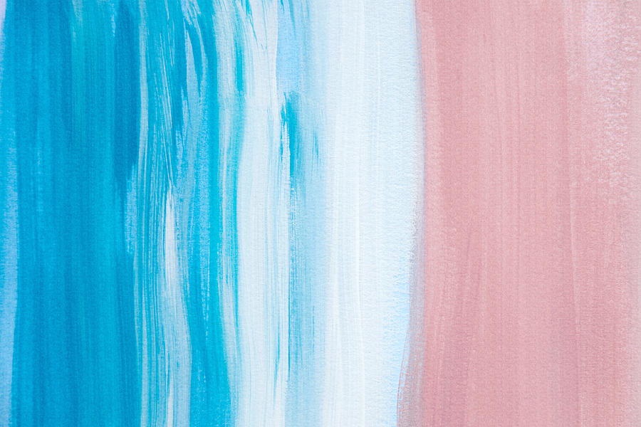Aqua Pink Abstract Painting Painting by Christina Rollo
