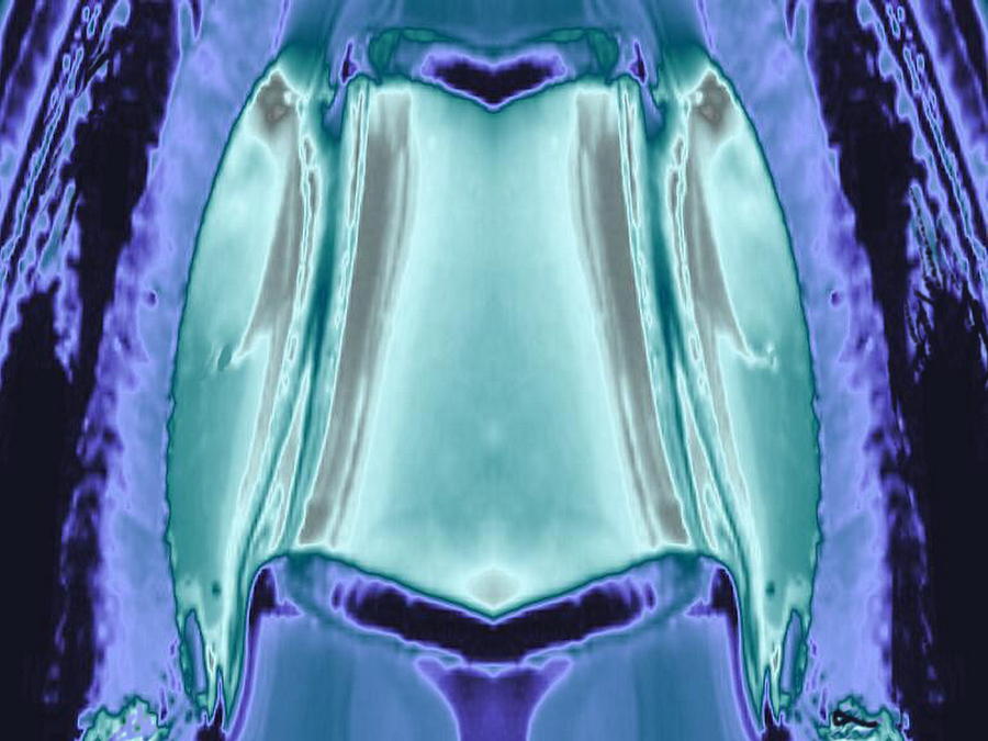 Aqua Satin Blouse Digital Art by Mary Russell