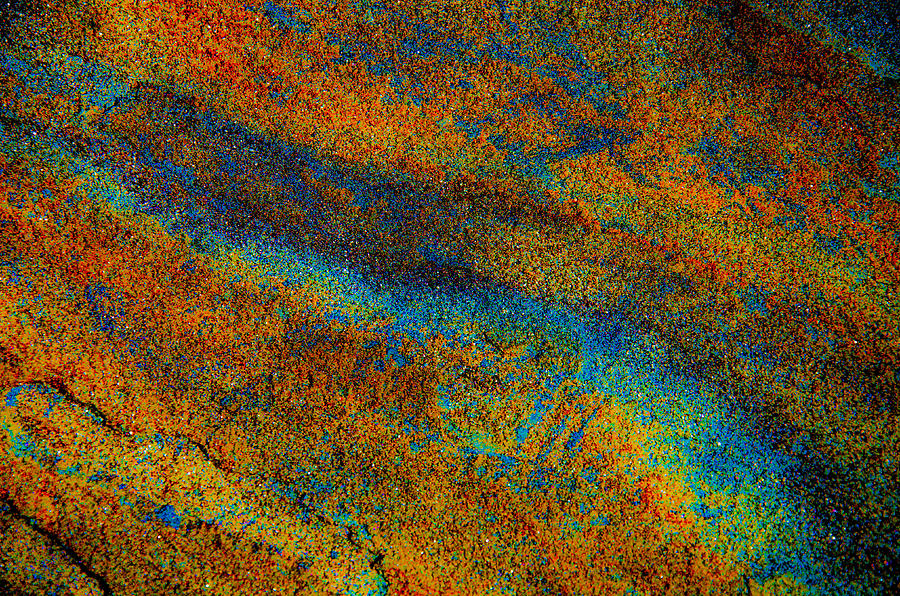 Abstract Photograph - Aqua Stone Rust Abstract by Bruce Pritchett