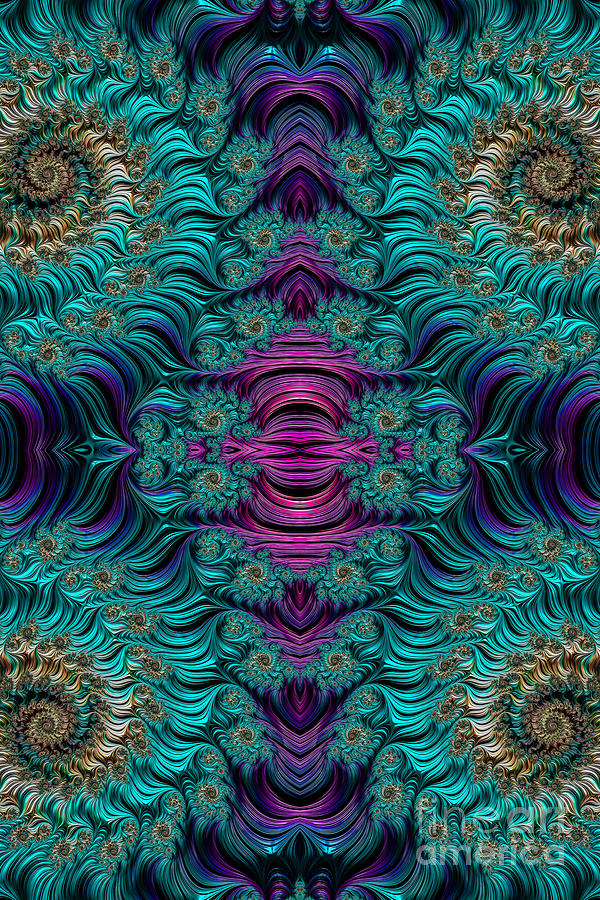 Aqua Swirl 2 Digital Art by Steve Purnell