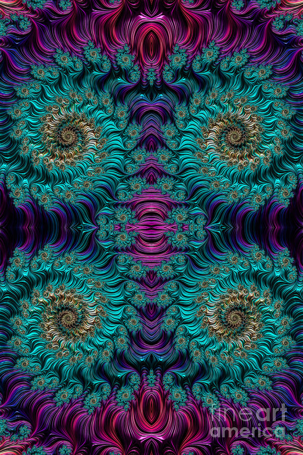 Aqua Swirl 3 Digital Art by Steve Purnell