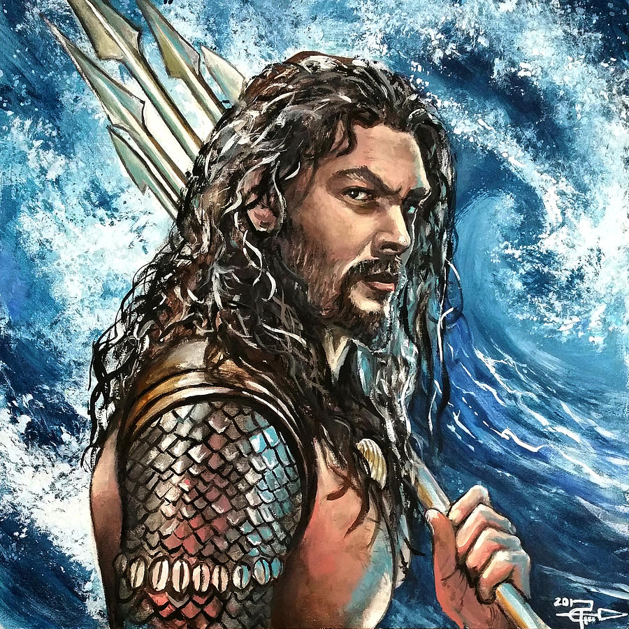 Aquaman Painting by Tom Carlton