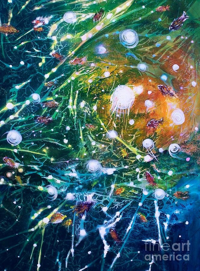 Aquarium Galaxy Painting by David Ackerson