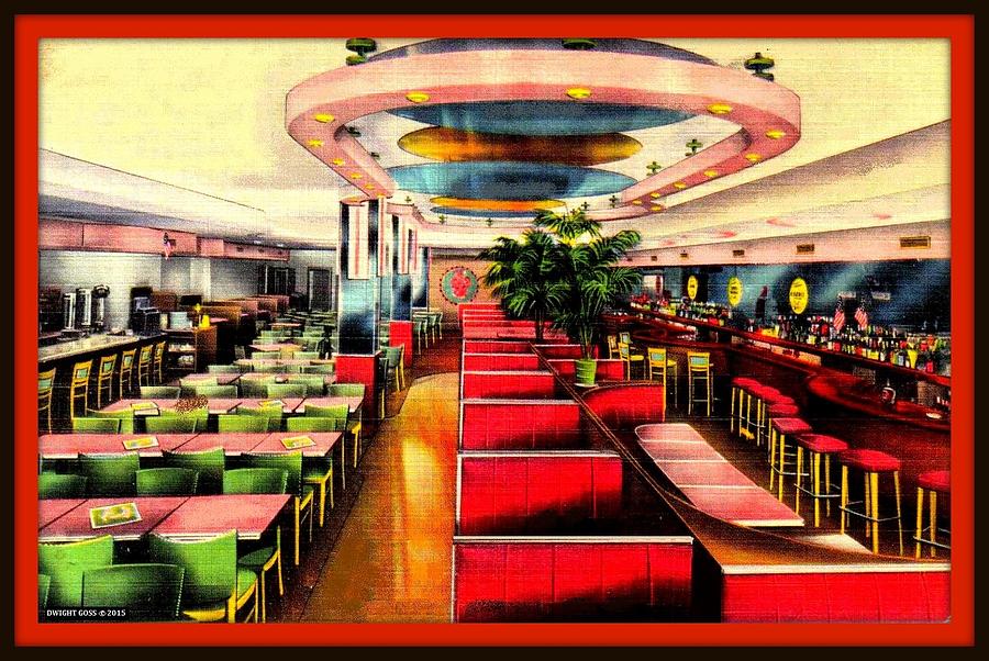 Aquarium Lounge And Restaurant, New York City, 1950 Mixed Media by ...