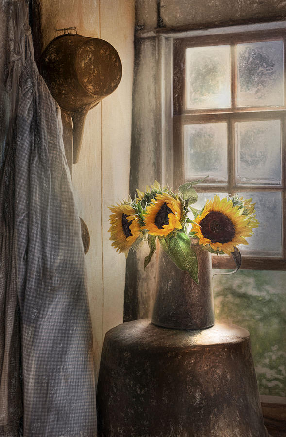 Sunflower Photograph - Aquarius by Robin-Lee Vieira