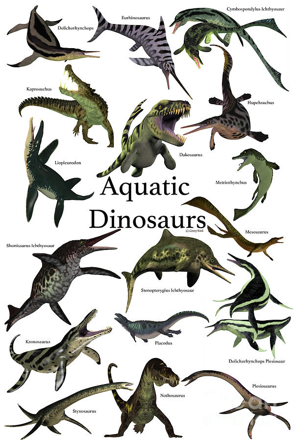 types of aquatic dinosaurs