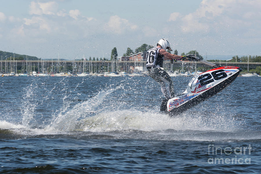 AquaX Jetski Racing 1 Photograph by Steve Purnell