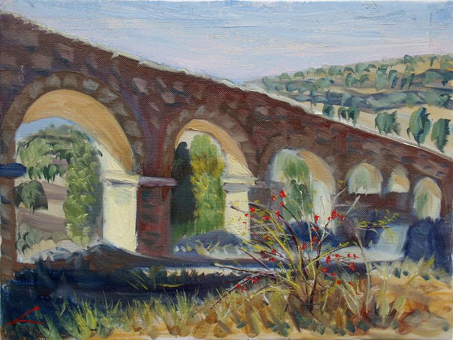 Aqueduct Near Pedraza Painting
