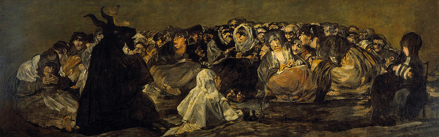 Francisco Goya Painting - Aquelarre, or The Witches Sabbath by Francisco Goya
