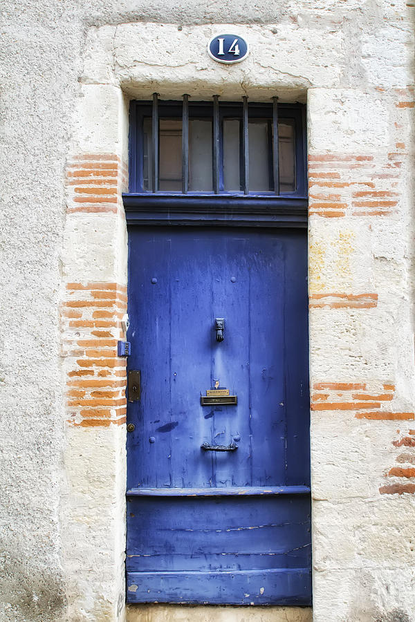 Architecture Photograph - Aquitaine Blue Door 2 by Georgia Clare