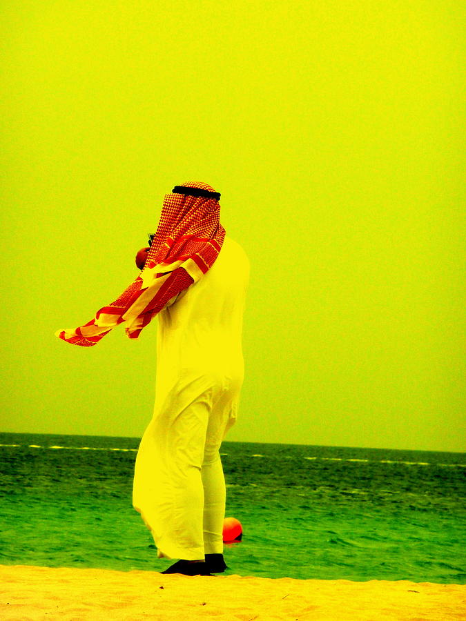 Arab blown by the wind  Photograph by Funkpix Photo Hunter