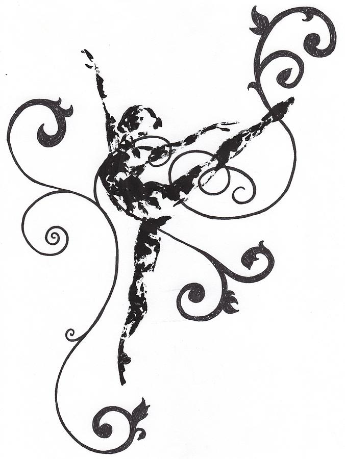Arabesque II Drawing by Emily Page