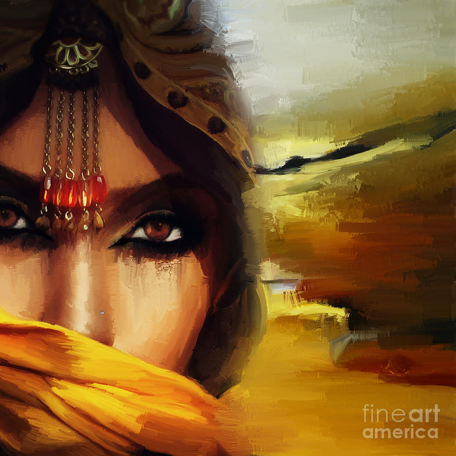 Arabian Beautiful Woman  Painting by Gull G