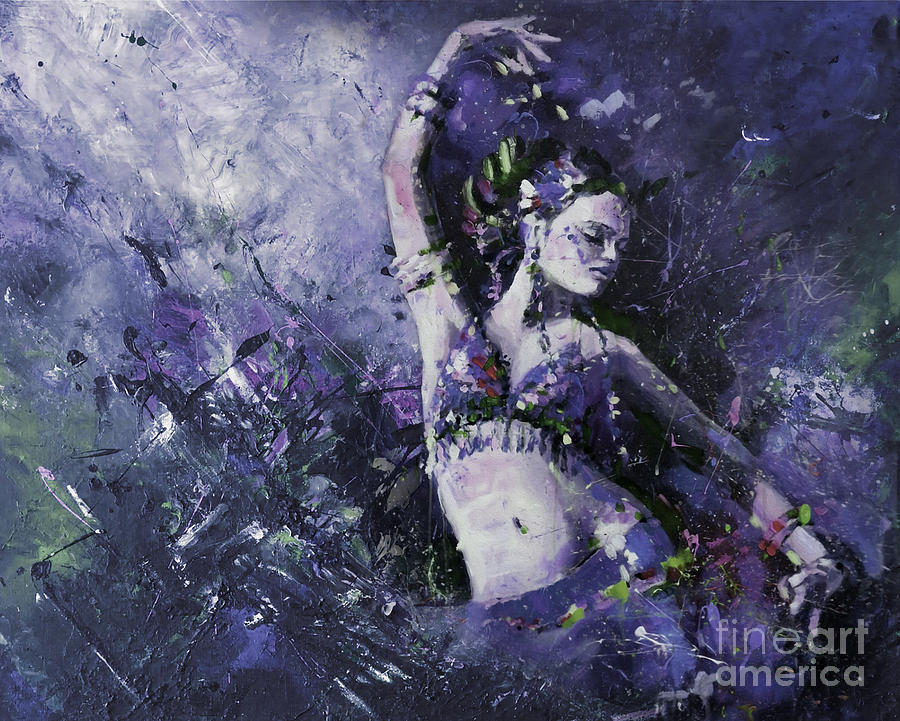 Arabian Belly Dance hh65 Painting by Gull G