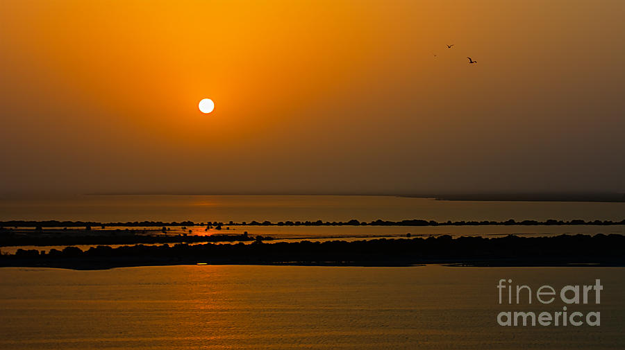 Arabian Gulf Sunset Photograph by Peter Kennett