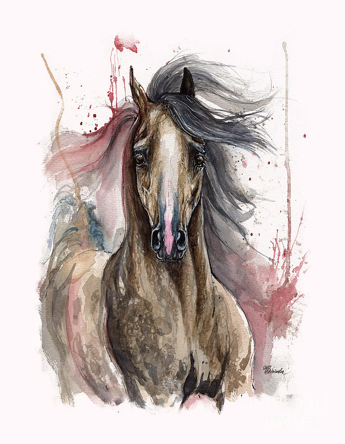 Arabian horse 2013 10 15 Painting by Ang El