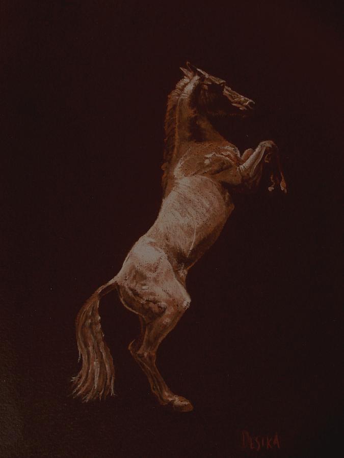 Horse Pastel - arabian horse X by Desimir Rodic
