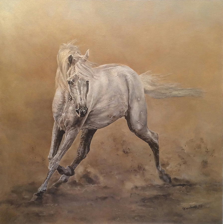 Arabian Horse...Free Spirit Painting by Erna Goudbeek - Fine Art America