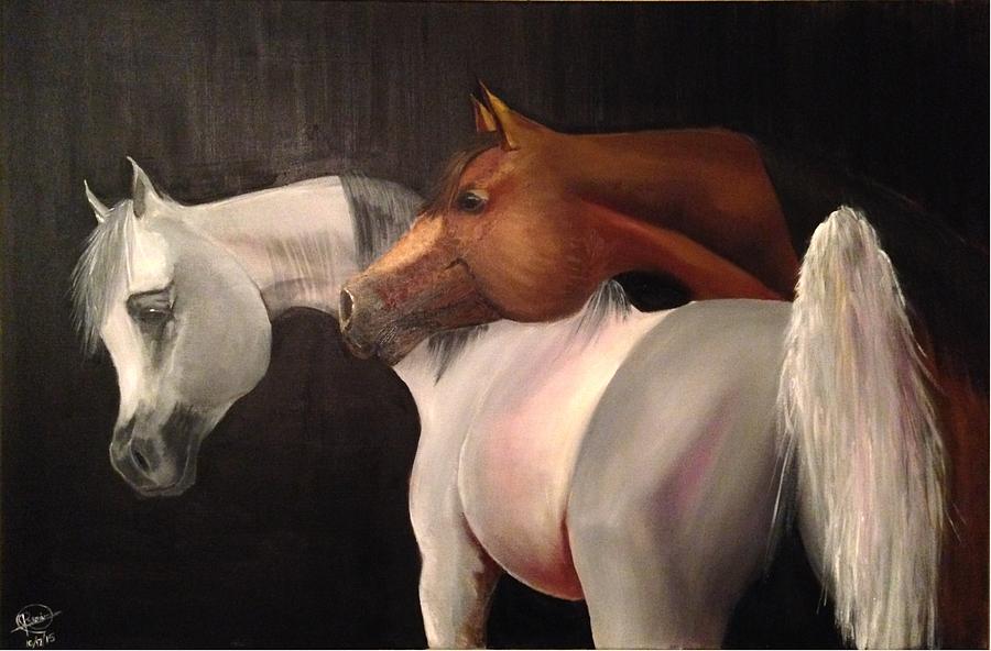 Arabian Horse Painting - Arabian Horses by Rami Besancon Arabian Horse Painting - Arabian Horses by Rami Besancon