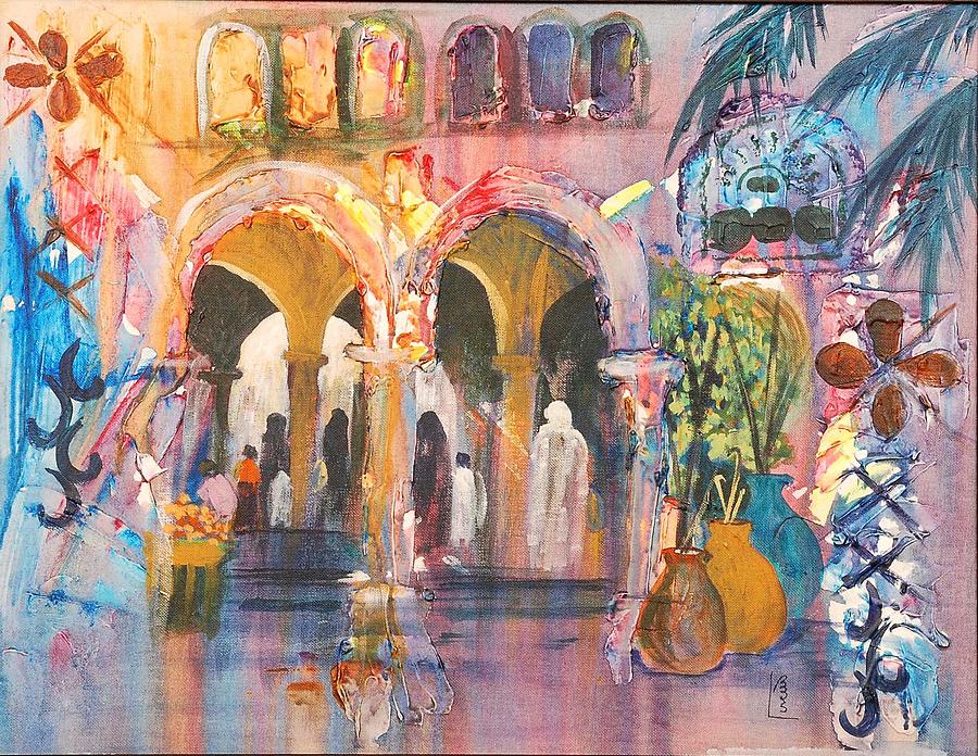 Arabian Market Painting by Beena Samuel