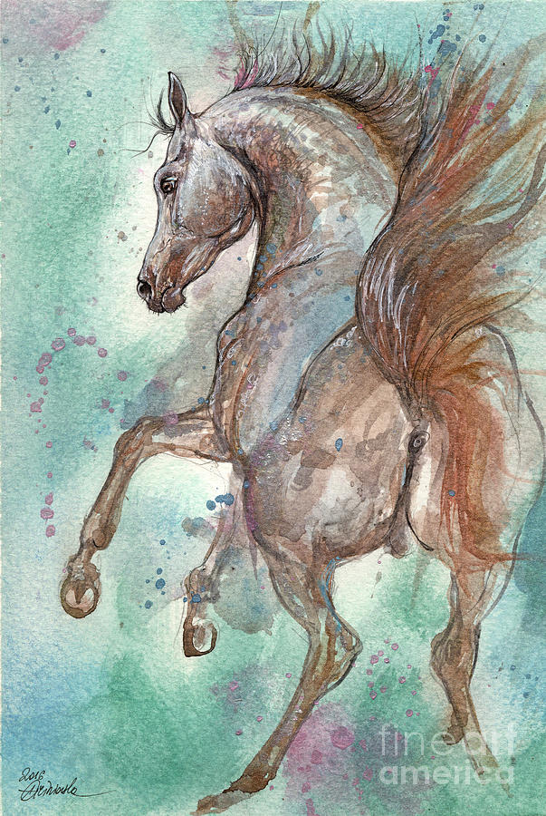 Arabian Stallion 2016 01 02 Painting by Ang El
