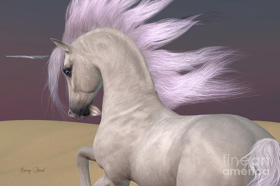 Arabian Unicorn Dreams Digital Art by Corey Ford
