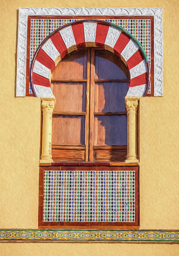 Arabic Window of Spain Painting by David Letts