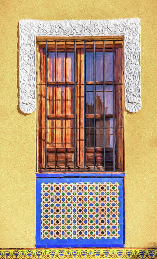 Arabic Window of Spain II Painting by David Letts
