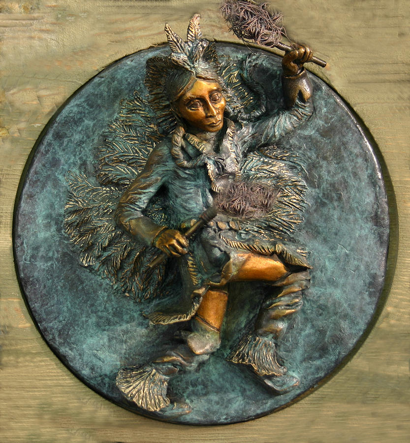 Miniature Relief - Arapaho Dancer from Snowy Range Life  by Dawn Senior-Trask