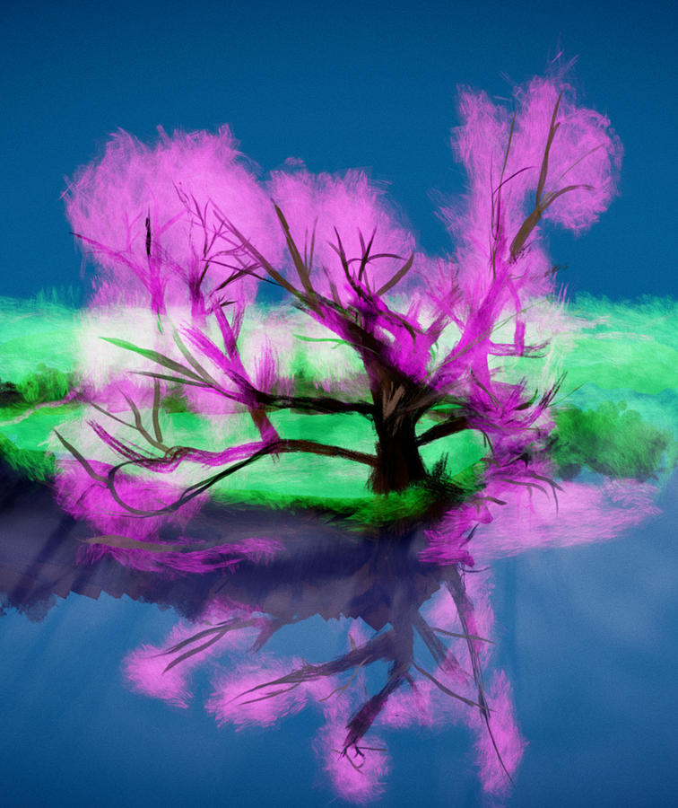 Lake Digital Art - Arbol Druida by Kab Lake Digital Art - Arbol Druida by Kab