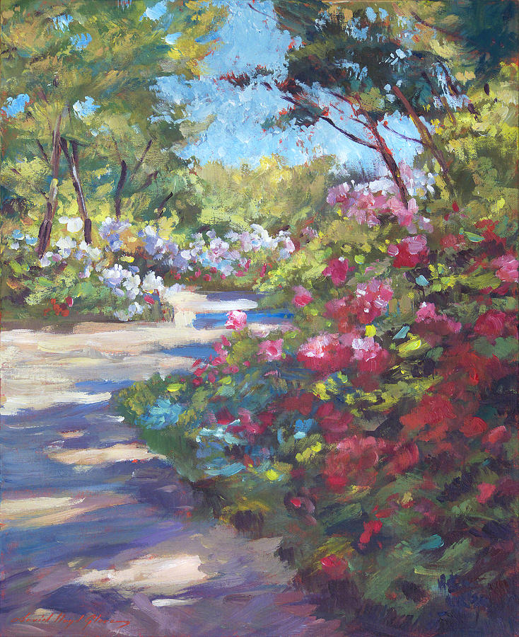 Arboretum Garden Path Painting by David Lloyd Glover