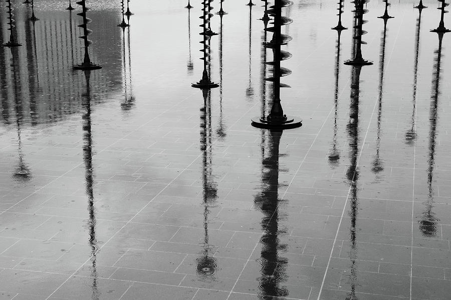 Arbres Lumineux in the Rain Paris  Photograph by Helen Jackson