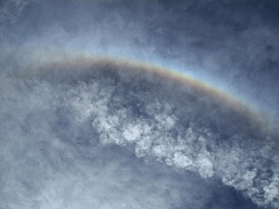 Arc Amid a Dispersed Contrail. Photograph by Shannon Story